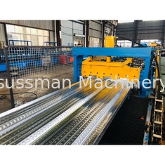 10Meters / Min Deck Floor Roll Forming Machine 0.8mm With Servo Following Cutting
