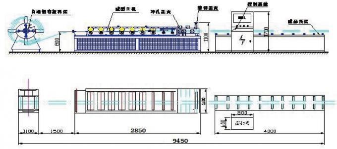 Dimensioni del telaio in metallo C Canale 63mm-75mm-89mm-140mm LSF Leggera Linea di misura Acciaio Framing Roll Forming Machine For House Residential 2
