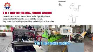 Macchina per la formatura di rulli per listelli del tetto 2 in 1