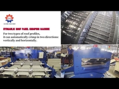 0.3-0.8mm Acciaio Galvanizzato Roofing corrugated Sheet Curving Machine con motore da 11kw per uso sul tetto