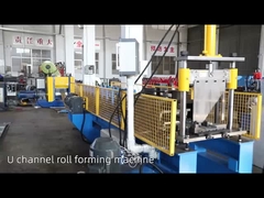Macchina per la profilatura a freddo di profili a U e montanti per taglio idraulico per divisori in acciaio laminato a freddo